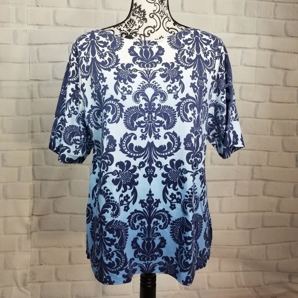 Charter Club size xl short sleeve stretch knit top